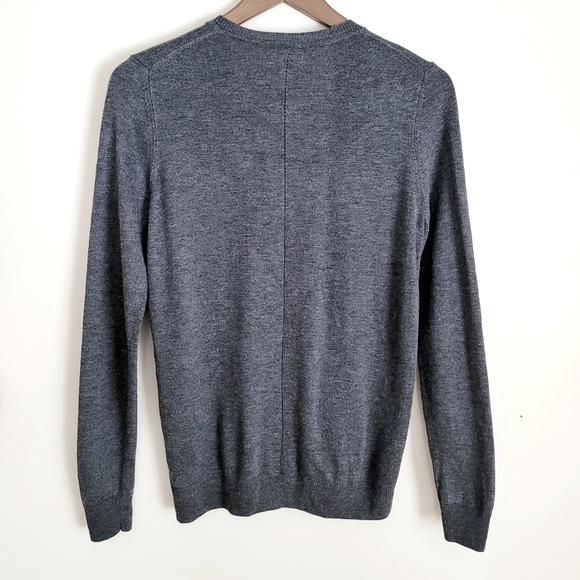 Nicole Miller | Grey Metallic Yarn Button Up Cardigan S - Picture 4 of 9